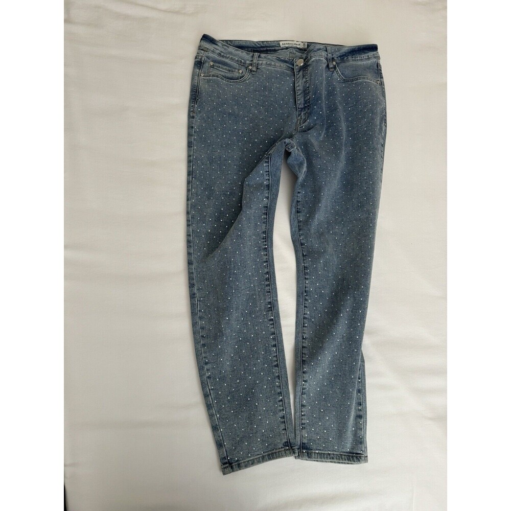 RM Rebecca Minkoff Crystal Studded Blue Jeans Size 16